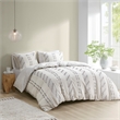 Pemberly Row 3-Piece Contemporary Cotton Jacquard Duvet Cover Set in Ivory