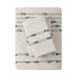 Pemberly Row 3-Piece Contemporary Cotton Jacquard Duvet Cover Set in Ivory