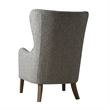 Pemberly Row Modern / Contemporary Swoop Wing Chair in Gray Finish