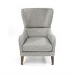 Pemberly Row Modern / Contemporary Swoop Wing Chair in Gray Finish