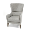 Pemberly Row Modern / Contemporary Swoop Wing Chair in Gray Finish