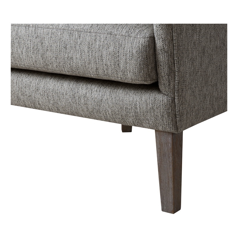 Pemberly Row Modern / Contemporary Swoop Wing Chair in Gray Finish