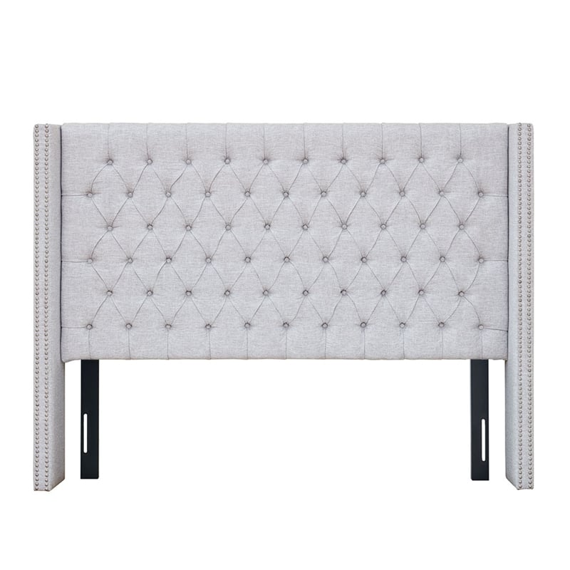 Pemberly Row Modern / Contemporary Upholstery Headboard in Gray