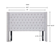 Pemberly Row Modern / Contemporary Upholstery Headboard in Gray