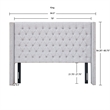 Pemberly Row Modern / Contemporary Upholstery Headboard in Gray