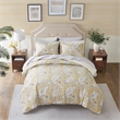 Pemberly Row Contemporary 9-Piece Comforter Set with Sheet in Yellow