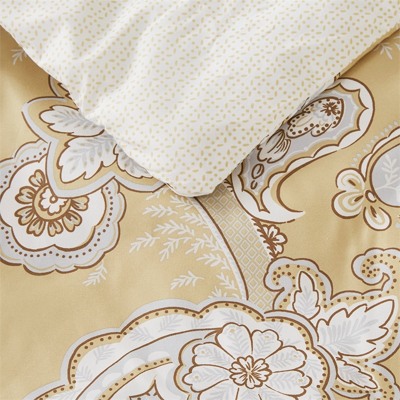 Pemberly Row Contemporary 9-Piece Comforter Set with Sheet in Yellow