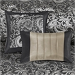 Pemberly Row Contemporary 24-Piece Fabric Room in a Bag in Black