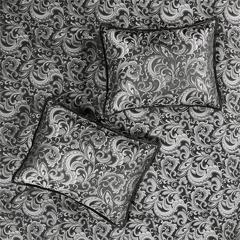 Pemberly Row Contemporary 24-Piece Fabric Room in a Bag in Black
