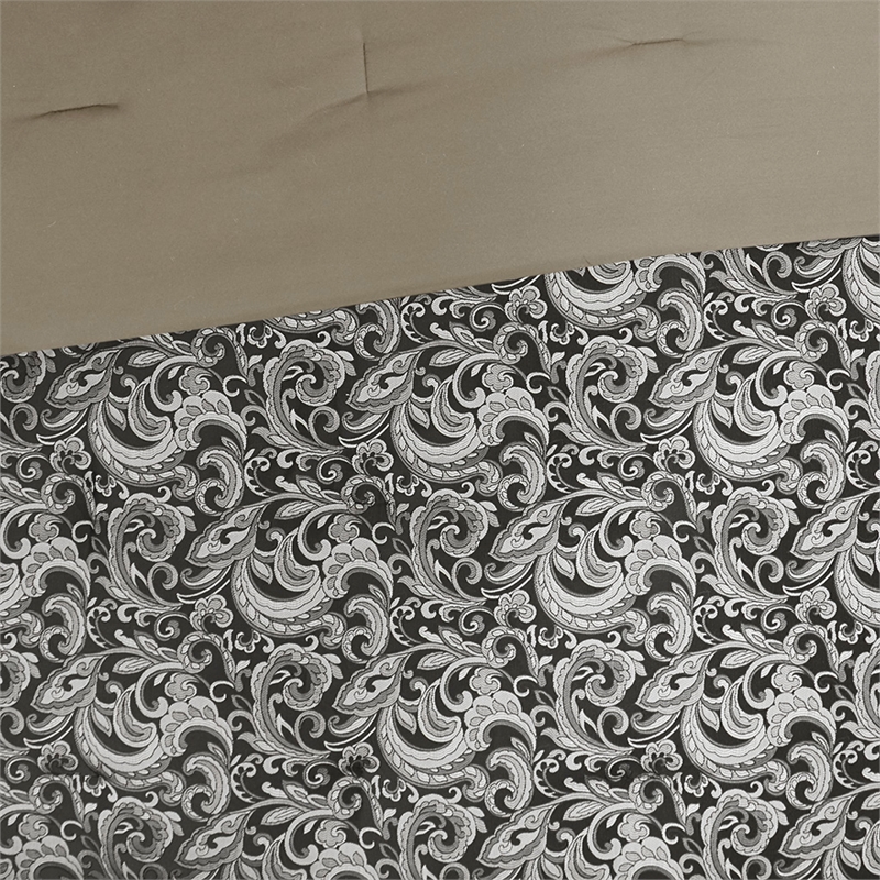 Pemberly Row Contemporary 24-Piece Fabric Room in a Bag in Black