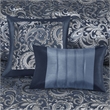 Pemberly Row Contemporary 24-Piece Fabric Room in a Bag in Navy Finish