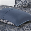 Pemberly Row Contemporary 24-Piece Fabric Room in a Bag in Navy Finish