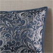 Pemberly Row Contemporary 24-Piece Fabric Room in a Bag in Navy Finish