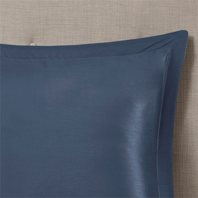 Pemberly Row Contemporary 24-Piece Fabric Room in a Bag in Navy Finish