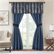 Pemberly Row Contemporary 24-Piece Fabric Room in a Bag in Navy Finish