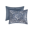 Pemberly Row Contemporary 24-Piece Fabric Room in a Bag in Navy Finish