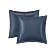 Pemberly Row Contemporary 24-Piece Fabric Room in a Bag in Navy Finish