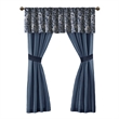 Pemberly Row Contemporary 24-Piece Fabric Room in a Bag in Navy Finish