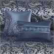 Pemberly Row Contemporary 24-Piece Fabric Room in a Bag in Navy Finish