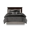 Pemberly Row Modern / Contemporary 7 Piece Comforter Set in Black