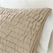 Pemberly Row Contemporary 3 Piece Hand Quilted Cotton Quilt Set in Linen