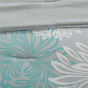 Pemberly Row Contemporary 7 Piece Comforter Set with Cotton Bed Sheets