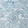 Pemberly Row Contemporary Printed Cotton Shower Curtain in Blue