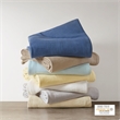 Pemberly Row Contemporary Basketweave Cotton Blanket in Gray
