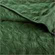 Pemberly Row Modern / Contemporary 3 Piece Velvet Quilt Set in Green