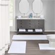 Pemberly Row Modern / Contemporary Marshmallow Bath Rug in White