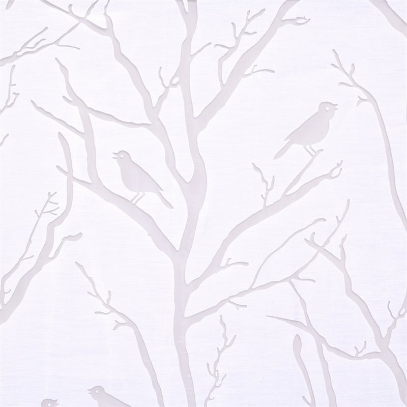 Pemberly Row Grommet Top Sheer Bird on Branches Burnout Window Curtain