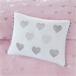 Pemberly Row Metallic Printed Plush Comforter Set in Pink and Silver