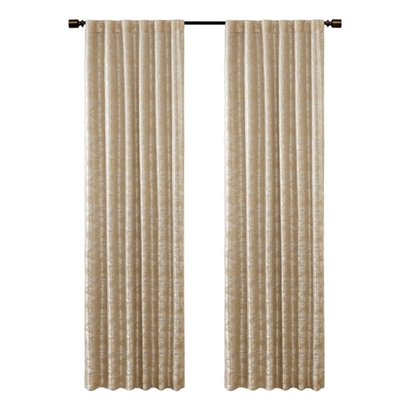 Pemberly Row Jacquard Lined Total Blackout Rod Pocket Back Tab Window Panel