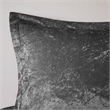 Pemberly Row Modern / Contemporary Velvet Comforter Set in Gray