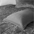 Pemberly Row Modern / Contemporary Velvet Comforter Set in Gray