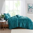 Pemberly Row Modern / Contemporary Velvet Comforter Set in Teal