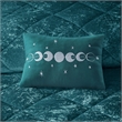 Pemberly Row Modern / Contemporary Velvet Comforter Set in Teal