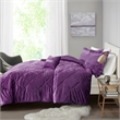 Pemberly Row Modern / Contemporary Velvet Comforter Set in Purple