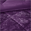 Pemberly Row Modern / Contemporary Velvet Comforter Set in Purple