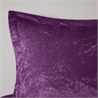 Pemberly Row Modern / Contemporary Velvet Comforter Set in Purple