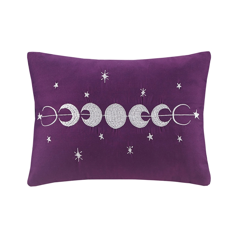 Pemberly Row Modern / Contemporary Velvet Comforter Set in Purple