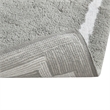 Pemberly Row Contemporary Cotton Tufted Bath Rug 24x40 in Gray