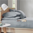 Pemberly Row Microfiber Sheet Set with Side Storage Pockets in Gray
