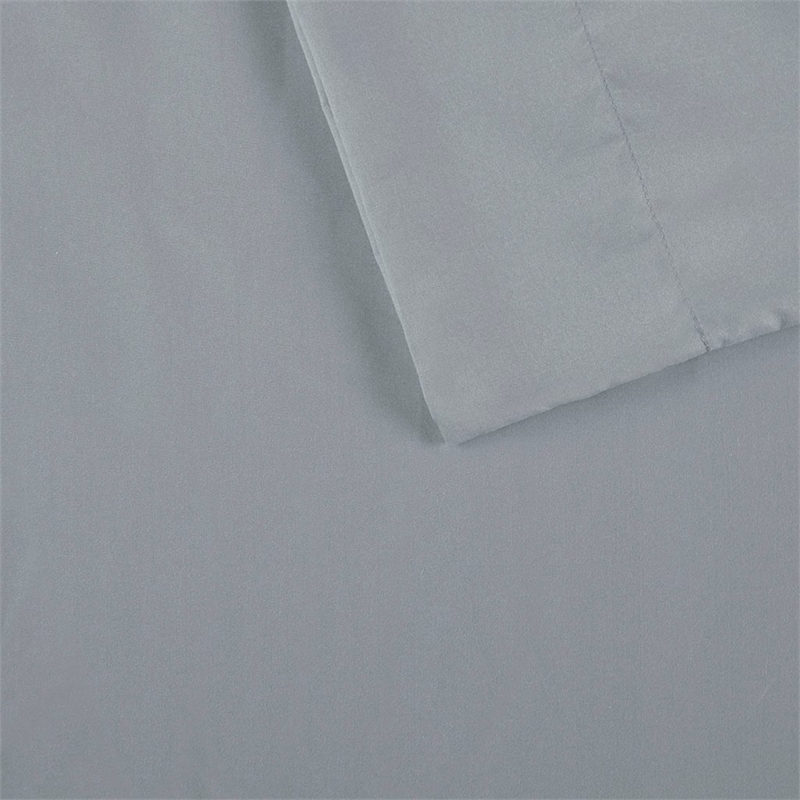 Pemberly Row Microfiber Sheet Set with Side Storage Pockets in Gray