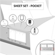 Pemberly Row Microfiber Sheet Set with Side Storage Pockets in Gray