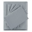 Pemberly Row Microfiber Sheet Set with Side Storage Pockets in Gray
