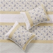 Pemberly Row 6 Piece Cotton Quilt Set with Throw Pillows in Yellow King/Cal