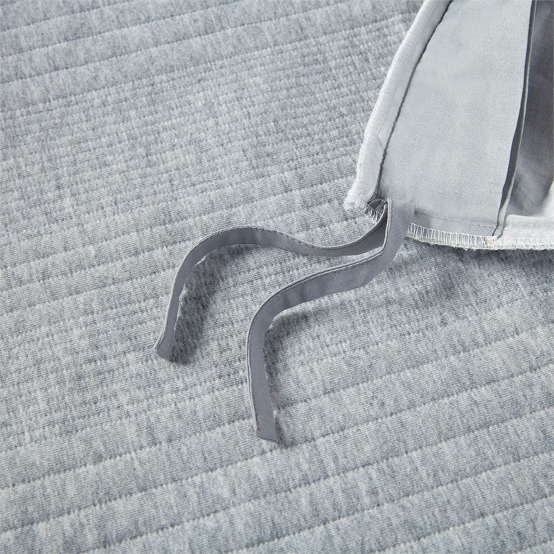 Pemberly Row 3 Piece Duvet Set in Heathered Gray King/Cal King