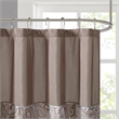 Pemberly Row Contemporary Jacquard Shower Curtain in Blue/Brown 72x72