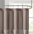 Pemberly Row Contemporary Jacquard Shower Curtain in Blue/Brown 72x72
